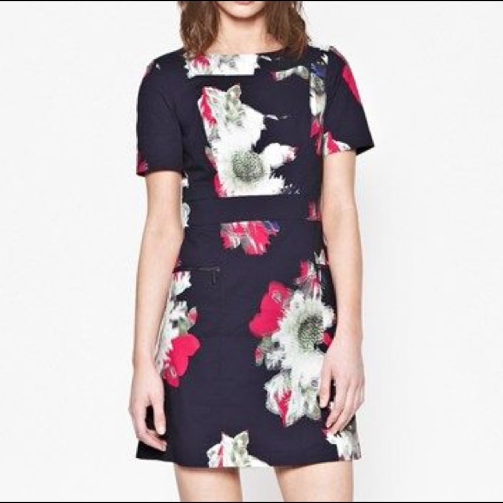 French Connection Floral Cut-Out Dress